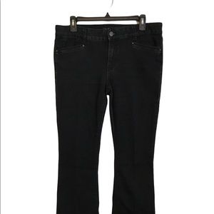 WHBM Skinny Flare Black Jeans Size 10 Short